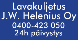 Lavakuljetus J.W. Helenius Oy logo
